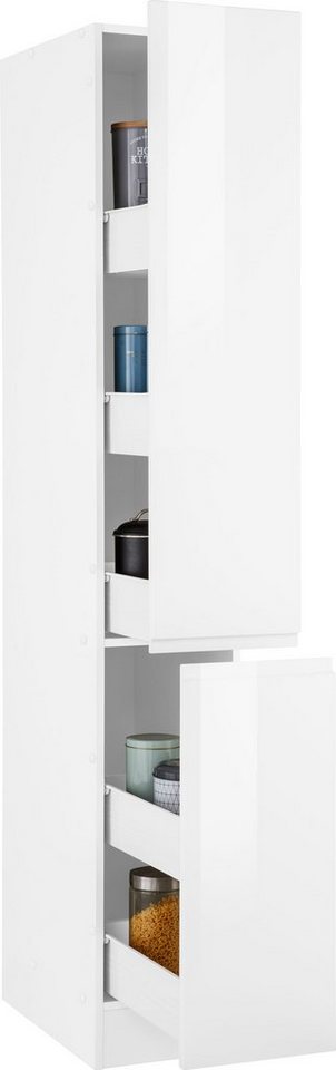 KOCHSTATION Apothekerschrank KS-Virginia,neu in verbesserter Ausführung (Stauraum, Softclose) Breite 30 cm, Höhe 200 cm, 2 Auszüge, Soft-Close-Funktion Bild 5
