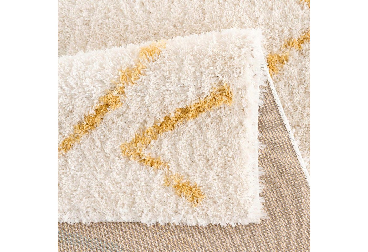 Carpet City Hochflor-Teppich Pulpy 557, rechteckig, Höhe: 30 mm, besonders weich, Ethno Look, ideal für Wohnzimmer & Schlafzimmer