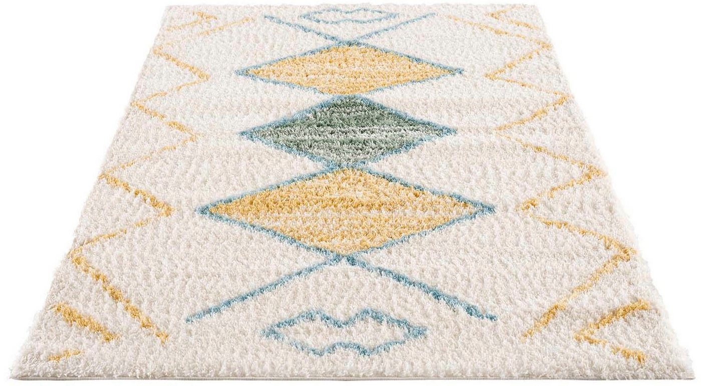 Carpet City Hochflor-Teppich Pulpy 557, rechteckig, Höhe: 30 mm, besonders weich, Ethno Look, ideal für Wohnzimmer & Schlafzimmer Bild 4
