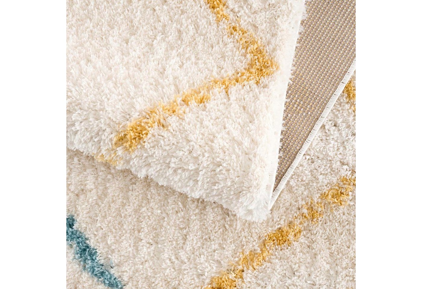 Carpet City Hochflor-Teppich Pulpy 557, rechteckig, Höhe: 30 mm, besonders weich, Ethno Look, ideal für Wohnzimmer & Schlafzimmer Bild 5