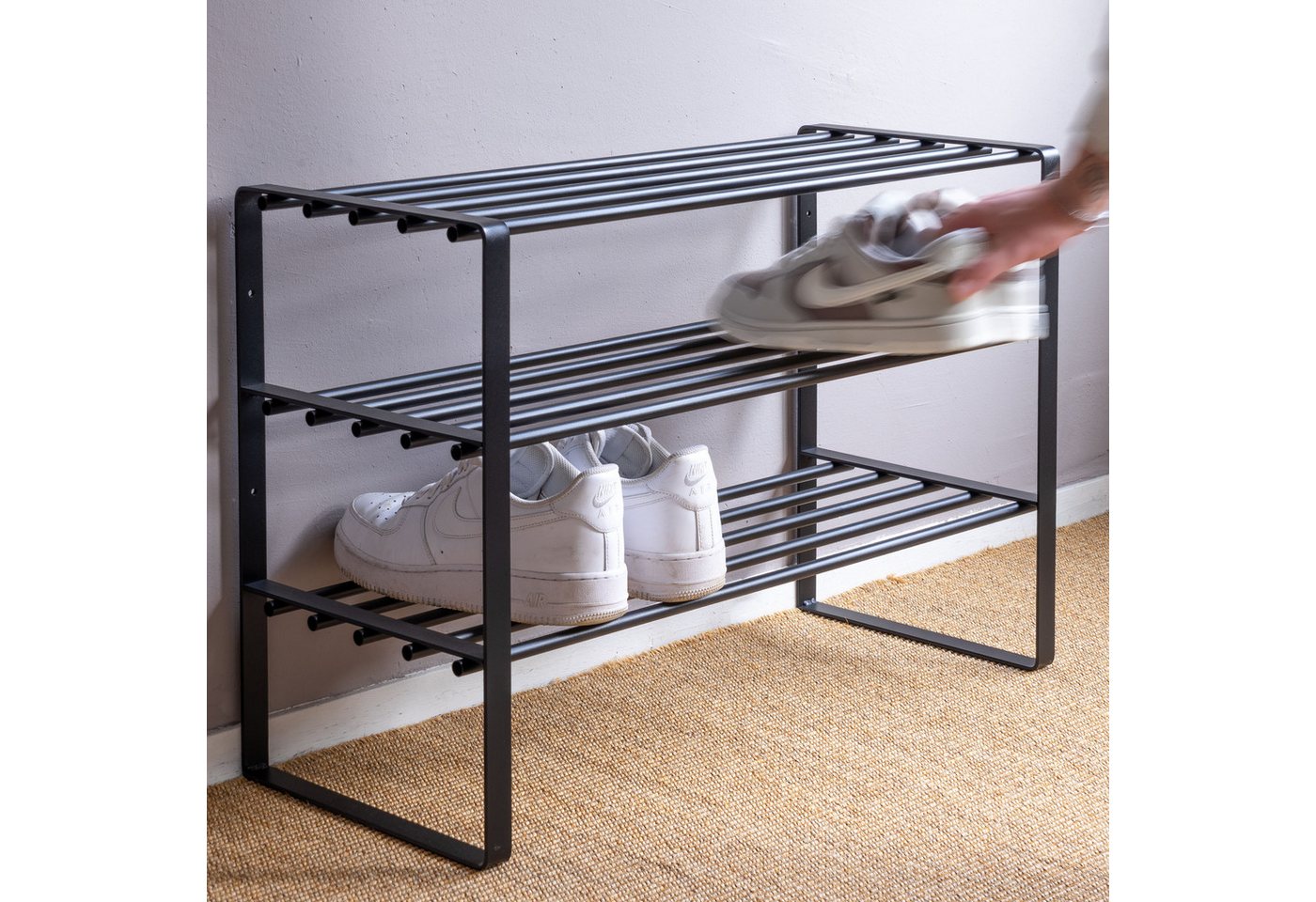 Spinder Design Schuhregal REX, 1-tlg., Regal aus Stahl, wahlweise Breite 70 cm oder 100 cm