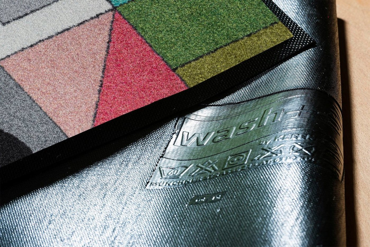 wash+dry by Kleen-Tex Teppich Momix, rechteckig, Höhe: 7 mm, modernes Patchwork Design, rutschhemmend, waschbar
