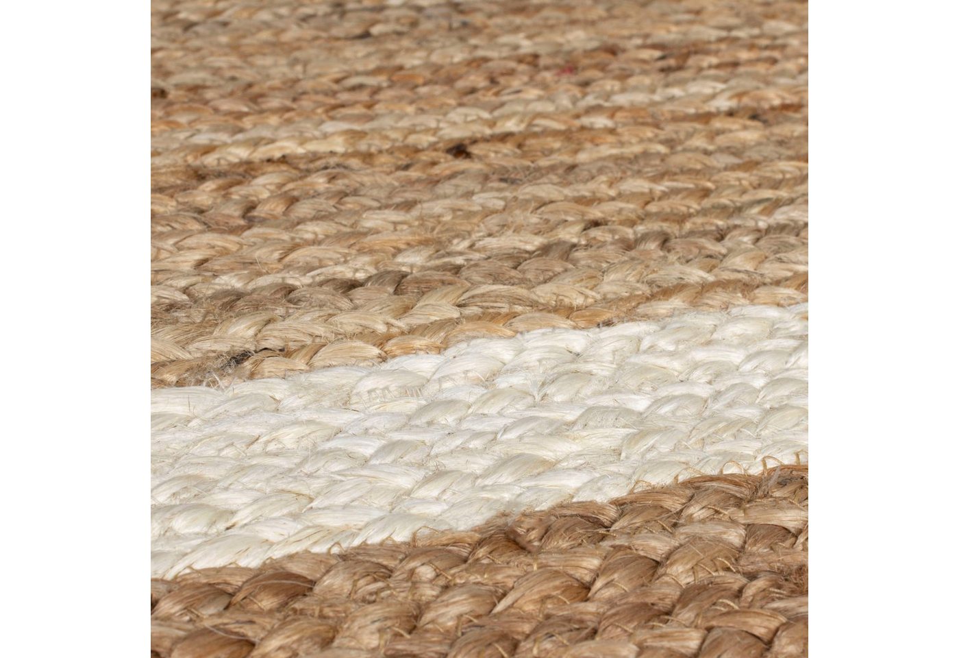 FLAIR RUGS Teppich Grace aus Jute mit Muschelrandsaum, rechteckig, Höhe: 7 mm, aus 100% Jute, fußbodenheizungsgeeignet, mit Bordüre Bild 2