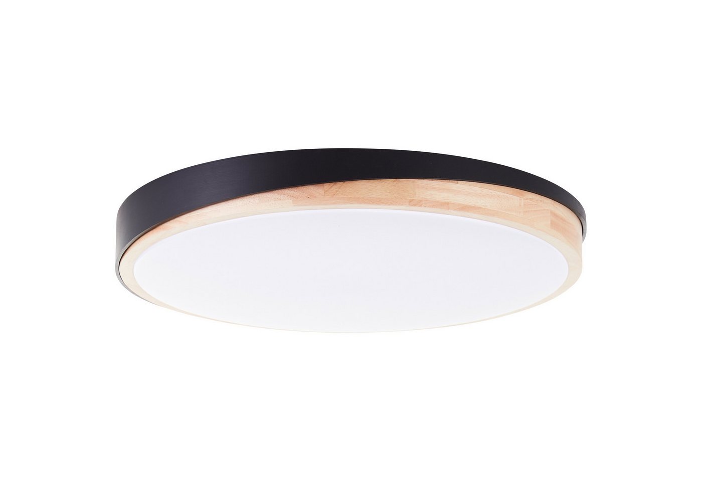 Brilliant LED Deckenleuchte Baarlo, CCT - über Fernbedienung, Dimmfunktion, Nachtlichtfunktion, Timerfunktion, LED fest integriert, warmweiß - kaltweiß, Ø 50 cm, 4500 lm, 3000-6500 K, dimmbar, Fernbedienung, Holz/Metall Bild 4