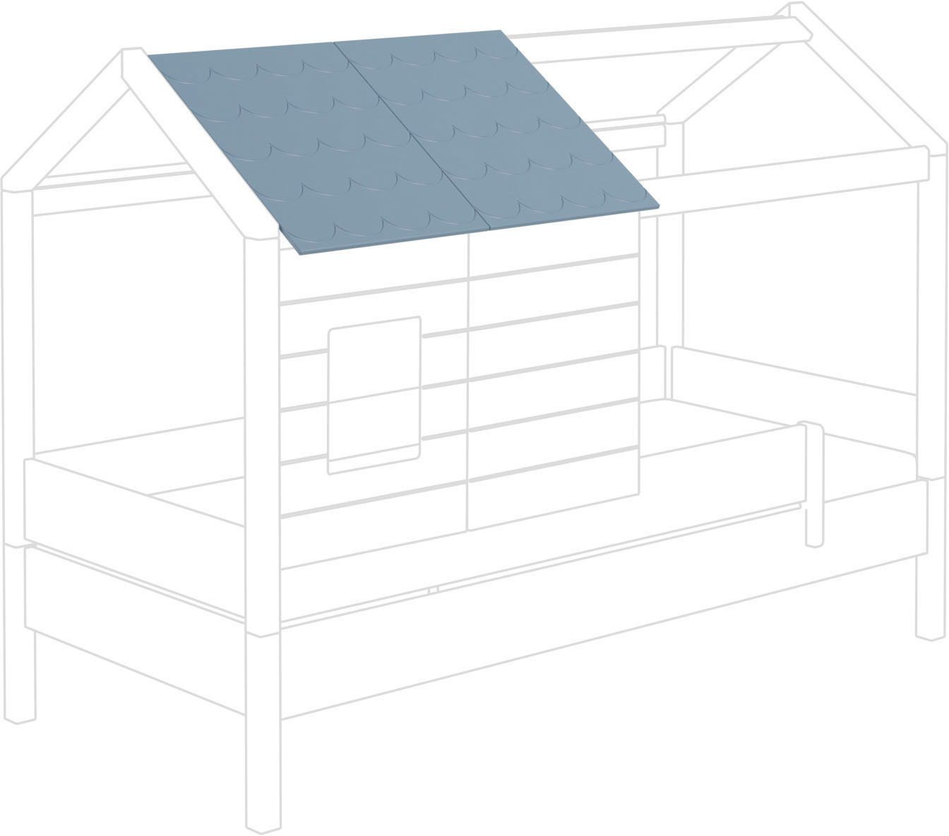 PAIDI Spielbett-Dachelement TINY HOUSE, (Set, 2er-Set), individuell verstellbar, patentierter PAIDI-Sicherheitsverschluss