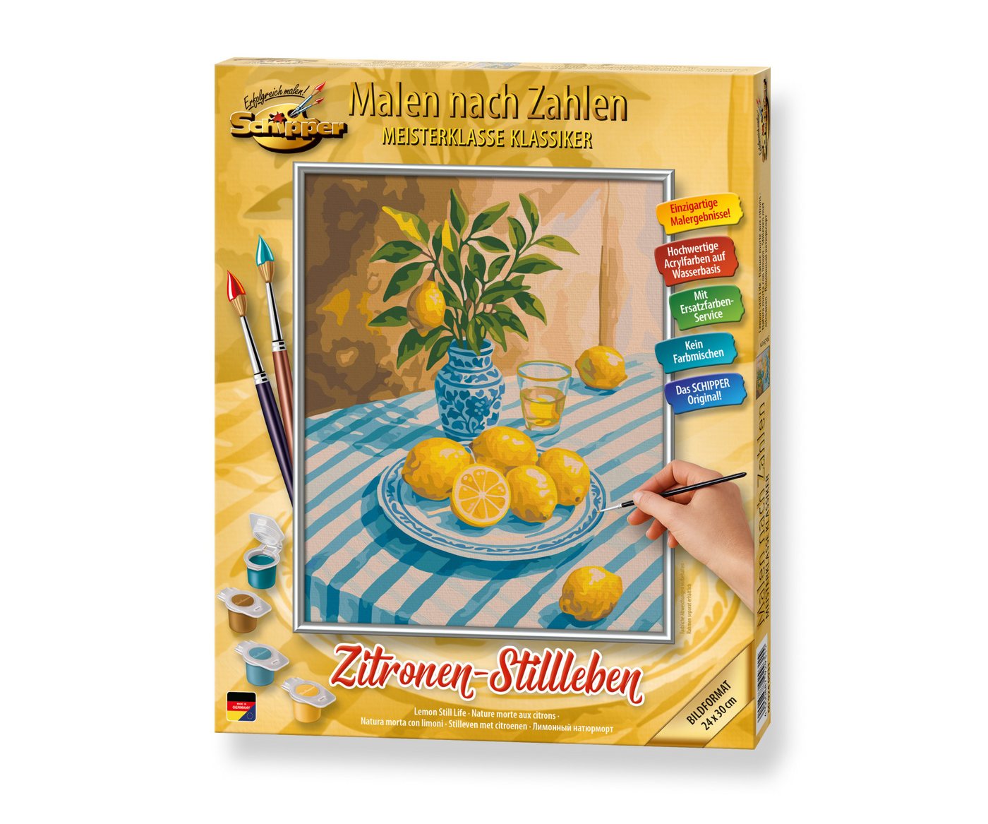 Schipper Malen nach Zahlen Meisterklasse Klassiker - Zitronen-Stillleben, Made in Germany Bild 4
