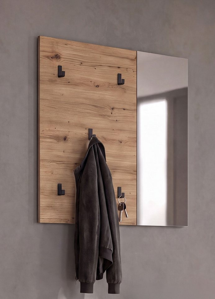 OTTO home Garderobenpaneel FJELL, Breite 80cm, 5 Haken, Spiegel (inklusive Spiegelfläche) Bild 2