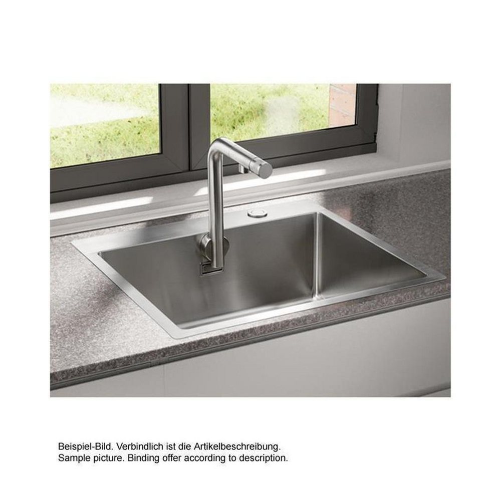 Naber Edelstahlspüle n-Set Corno Turno 60, Spüle und integrierte Armatur Turno, Edelstahl, 55/51 cm Bild 2