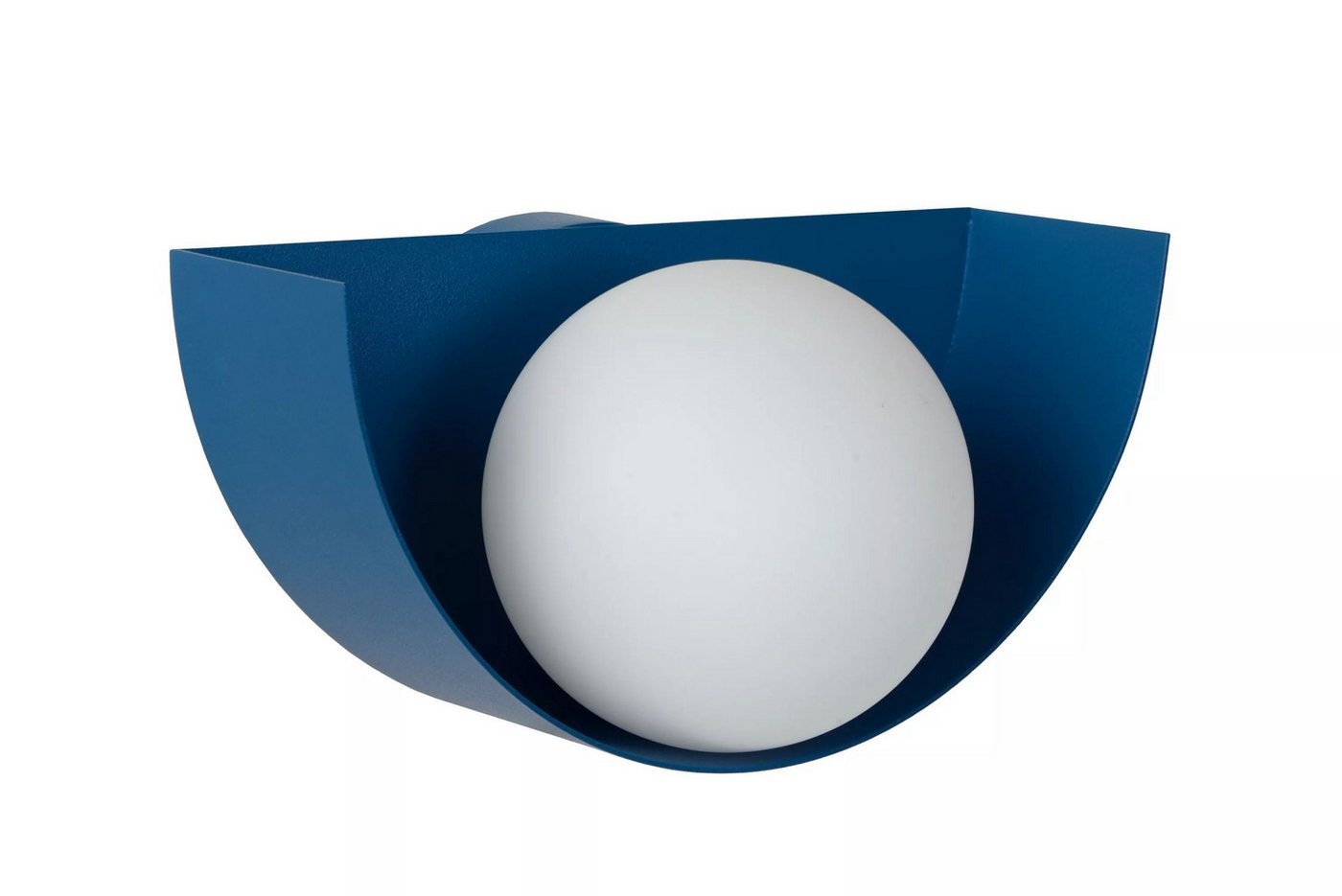 Licht-Erlebnisse Wandleuchte TIREX, ohne Leuchtmittel, Metall Glas G9 B: 12 cm Blau Weiß Kugel Schirm Bild 2