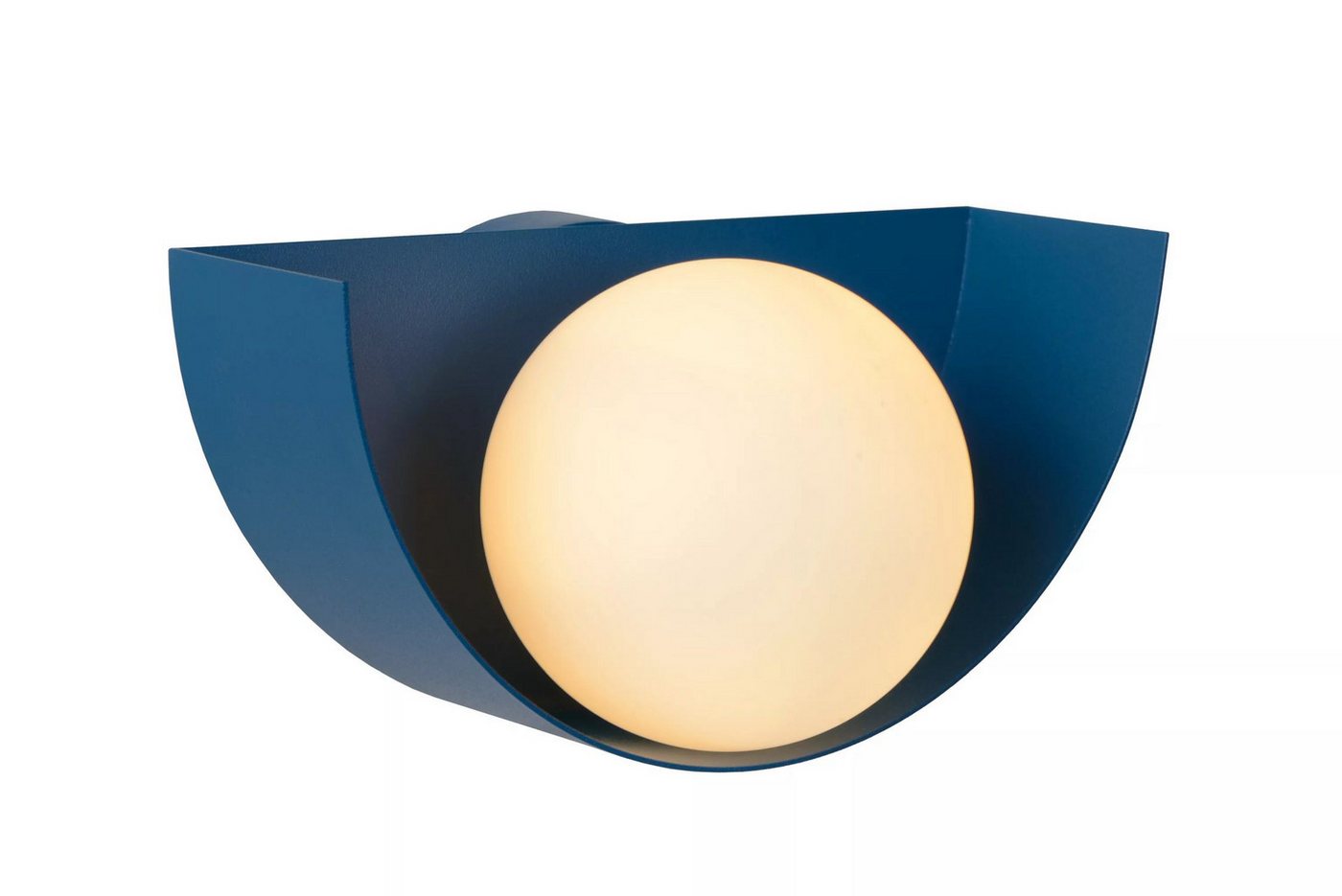 Licht-Erlebnisse Wandleuchte TIREX, ohne Leuchtmittel, Metall Glas G9 B: 12 cm Blau Weiß Kugel Schirm Bild 3