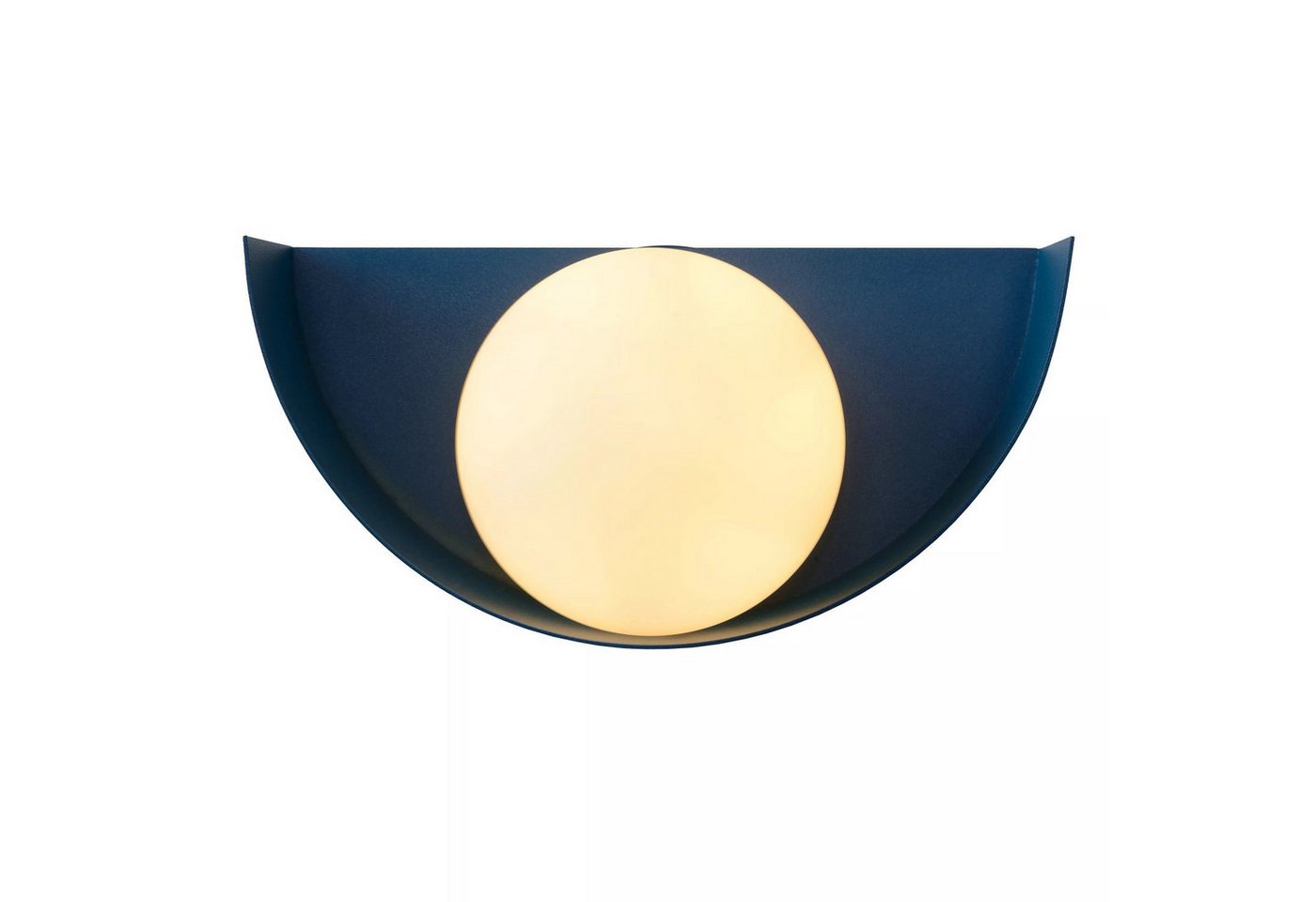 Licht-Erlebnisse Wandleuchte TIREX, ohne Leuchtmittel, Metall Glas G9 B: 12 cm Blau Weiß Kugel Schirm Bild 4