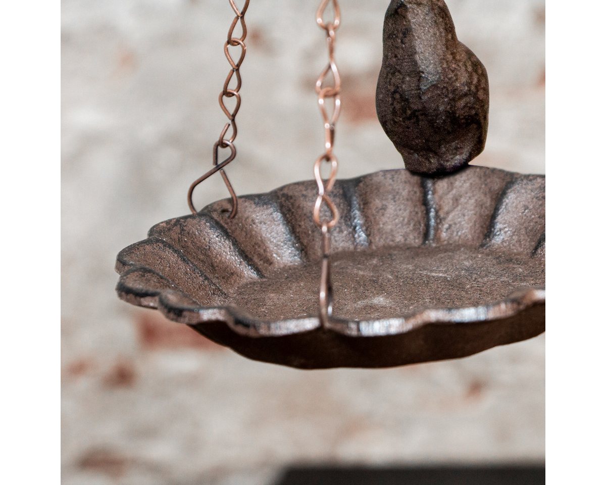 Antikas Gartenfigur Vogeltränke romantisch, Hängend, Vogelbad - Tränke, Futterschale für Bild 4