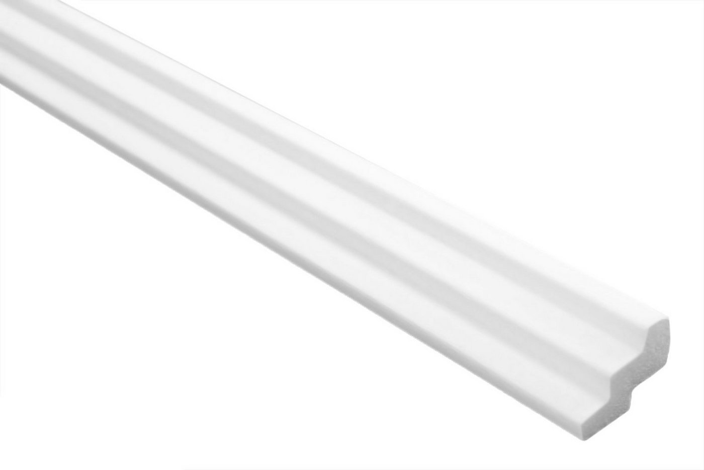 marbet design Stuckleiste, 20 Meter / 10 Leisten, XPS Styropor weiß - Deckenleisten Deckenabschlussleisten E-Leisten - (20 Meter / 10 Leisten E-17)