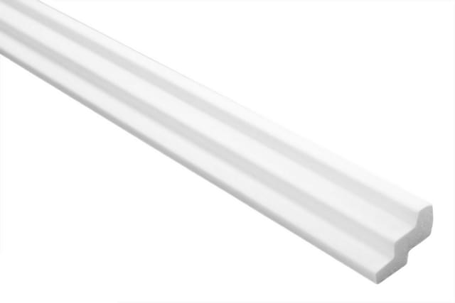 marbet design Stuckleiste, 20 Meter / 10 Leisten, XPS Styropor weiß - Deckenleisten Deckenabschlussleisten E-Leisten - (20 Meter / 10 Leisten E-17)