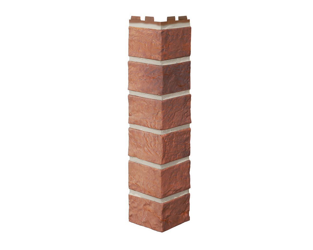 Modura Verkleidungspaneel ModuraWal Brick Außenecke Fassadenabschluss red, BxL: 92x420 cm, (1-tlg)