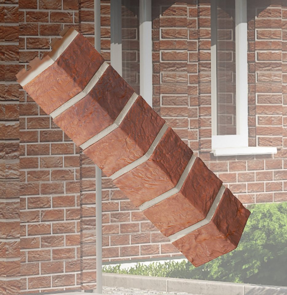 Modura Verkleidungspaneel ModuraWal Brick Außenecke Fassadenabschluss red, BxL: 92x420 cm, (1-tlg) Bild 3