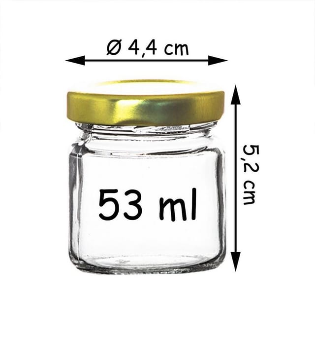 BigDean Einmachglas 100x kleine Marmeladengläser 53ml Made in Germany Probiergläser, Glas, (100-tlg)