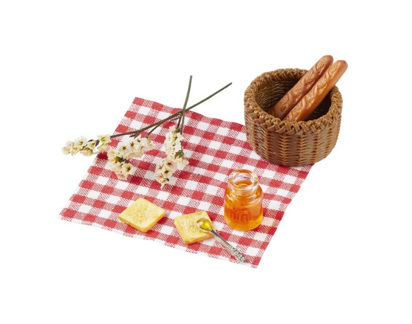 HobbyFun Wichteltür Miniatur Picknickkorb - Wichtel- und Puppenstube