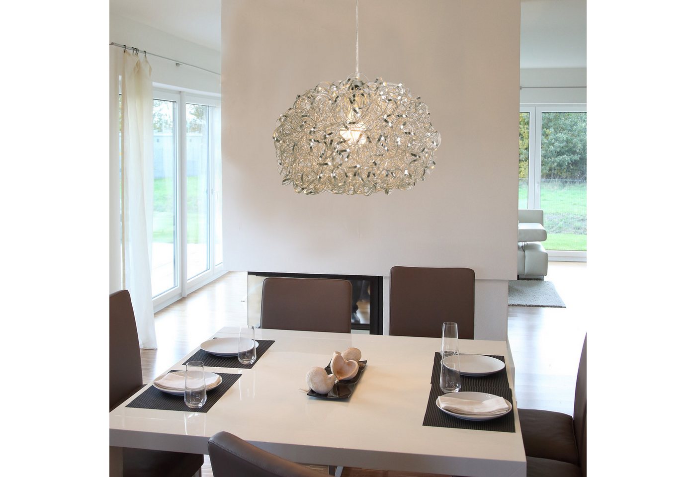 Home4Living Pendelleuchte Pendelleuchte Pendellampe 1flg E27 Ø 40cm excl. Leuchtmittel, ohne Leuchtmittel, Dekorativ Bild 2