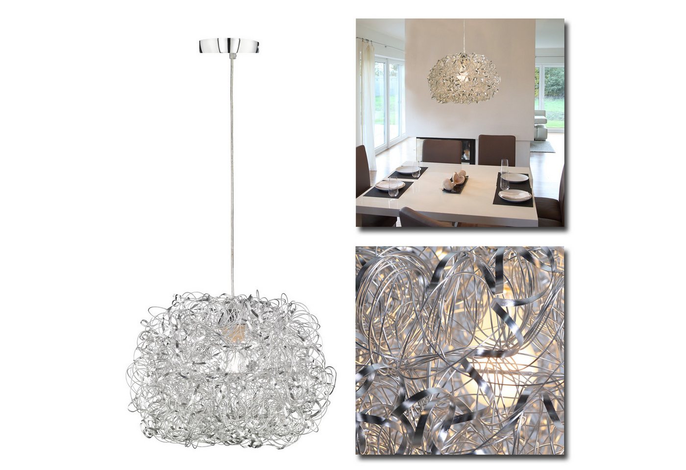 Home4Living Pendelleuchte Pendelleuchte Pendellampe 1flg E27 Ø 40cm excl. Leuchtmittel, ohne Leuchtmittel, Dekorativ Bild 3