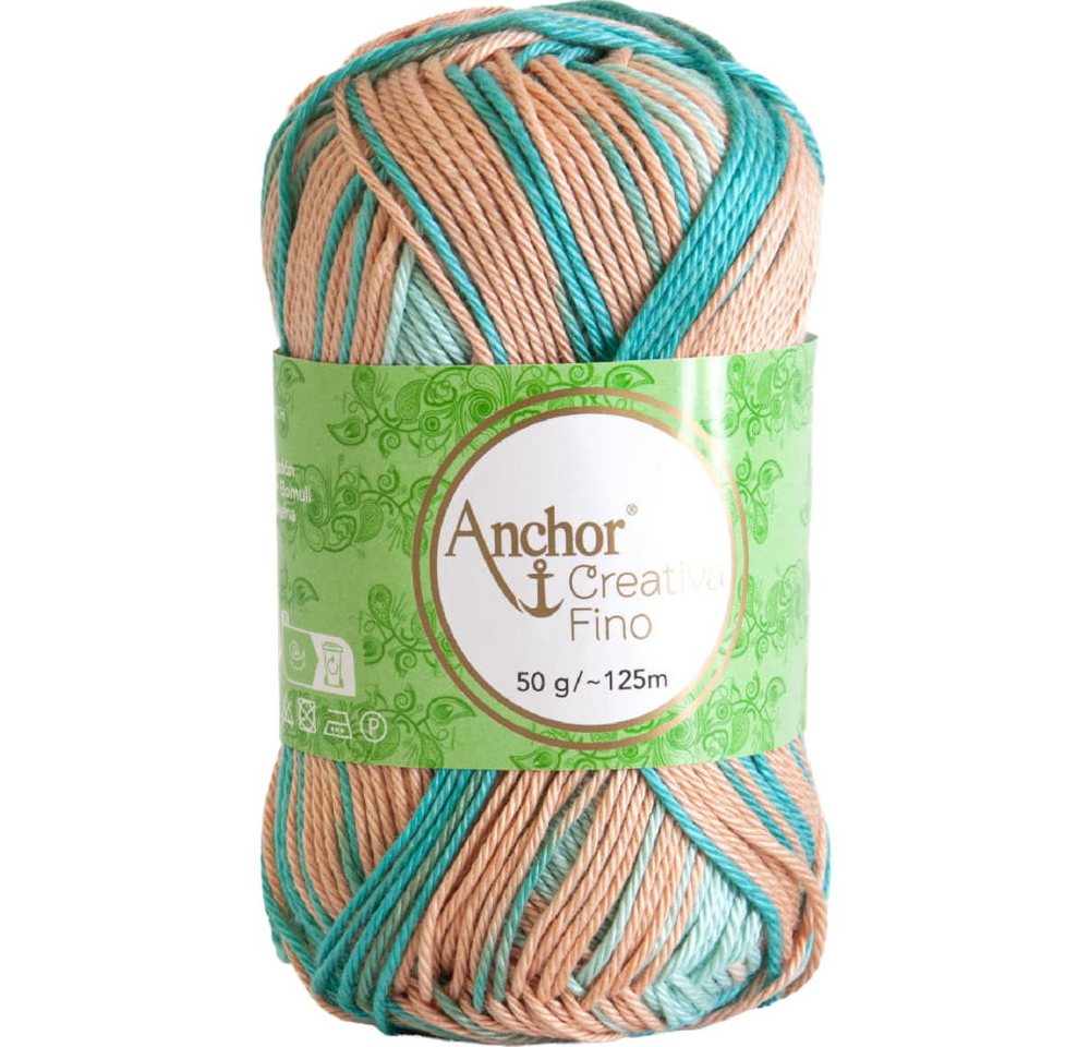 Anchor 10x Anchor Creativa Fino Multicolour (50g/125m) Häkelwolle, (embroidery kit by Marussia, 1-St., Hochwertiges Garn zum Stricken und Häkeln), Hochwertiges Garn zum Stricken und Häkeln