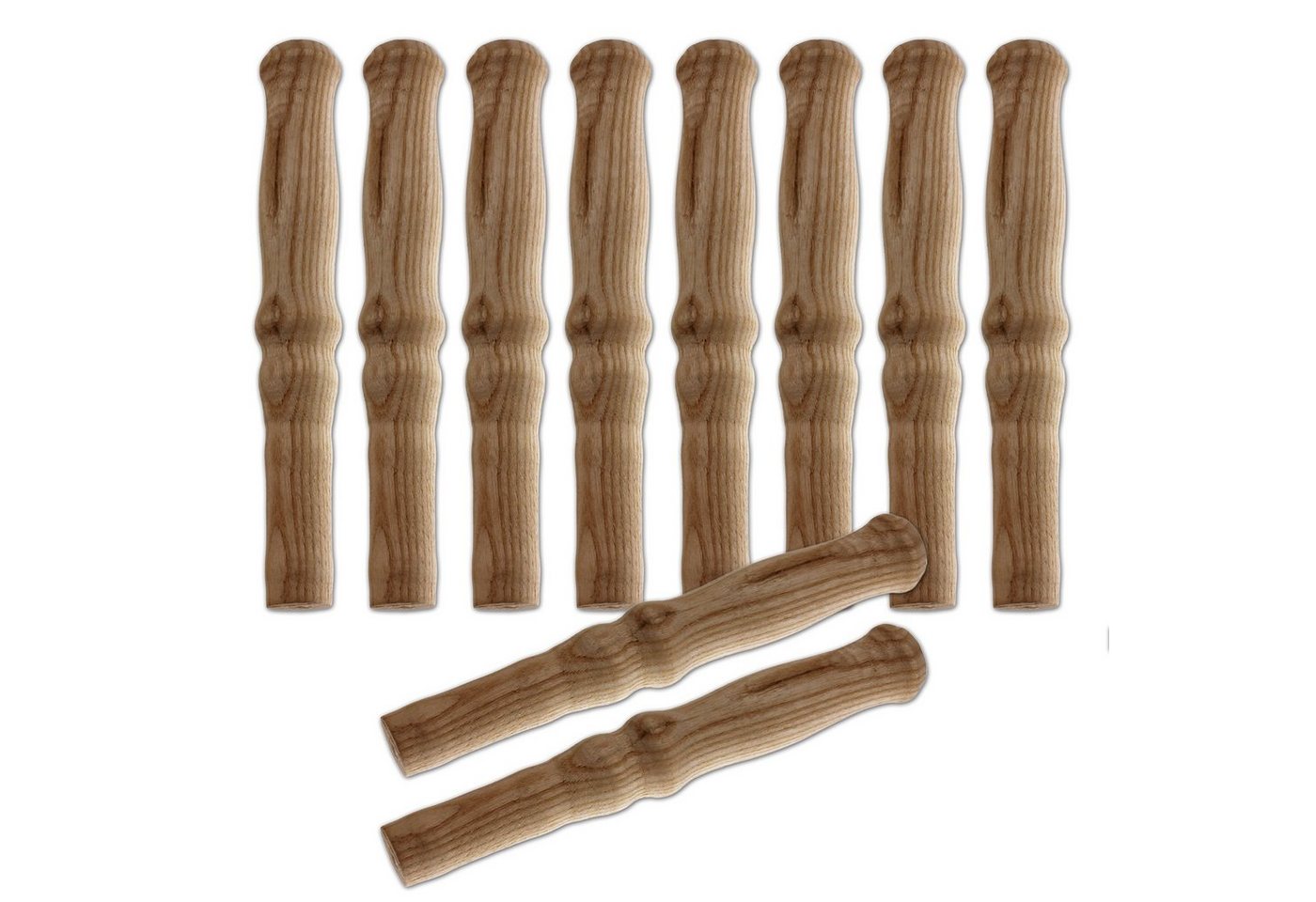 BigDean Stangengriff 6x Universal Holzgriffe Karrengriff Schiebkarre Schubkarrengriffe (Set, 6-St., Holzgriffe), Schubkarren, Schiebekarren, Sackkarren