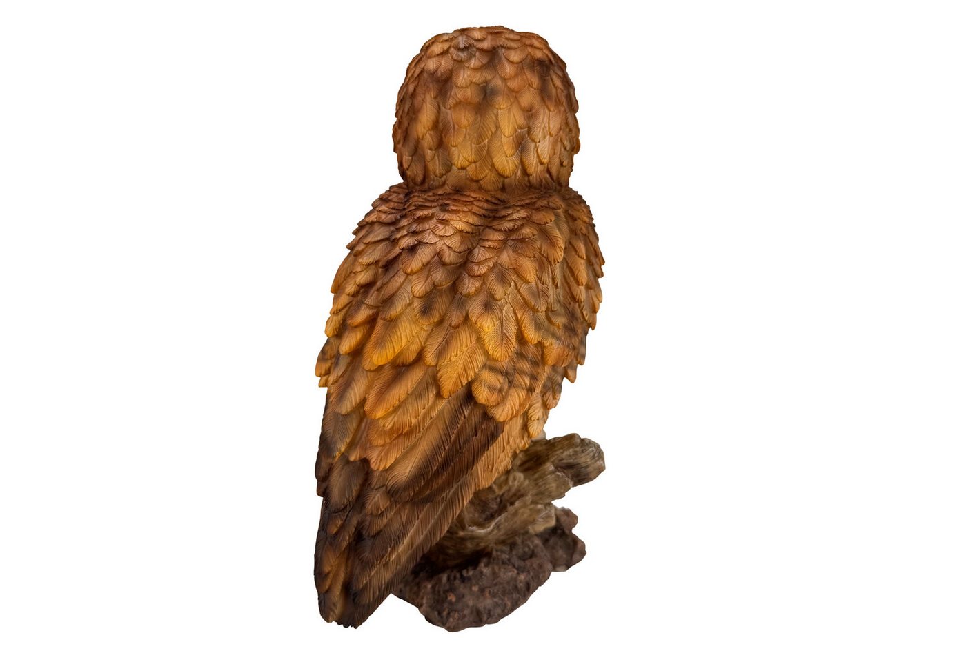 Online-Fuchs Gartenfigur für außen - Eule, Uhu, Kauz mit braunen Gefieder - Deko Figuren, (für den Innen- und Außenbereich, detailreiches Federkleid), aus langlebigem Kunstharz gefertigt - wetterfest - 31 cm groß Bild 2