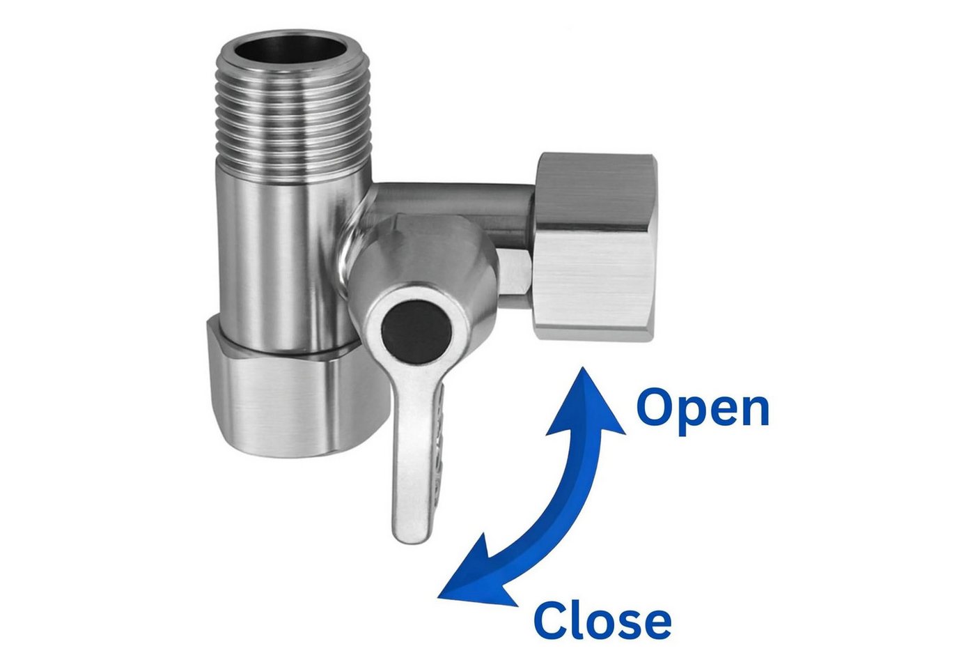 Neues Wasser T-Stück T-Stück Absperrventil 3/8" für Wasserfilter-Anschluss, für Umkehrosmose, Side-by-Side-Kühlschrank & Kaffeemaschine Bild 2