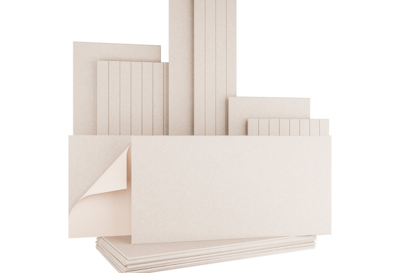 AKUSTIKO Schallschutzpaneel, BxL: 60x120 cm, (Selbstklebend 120x60cm - 4 Stück Beige Akustik Wandpaneele Schallschutz & Raumakustik Panels Filz 9mm Hexim Decken- & Wandverkleidung Büro Planung (2.88m) Bild 4