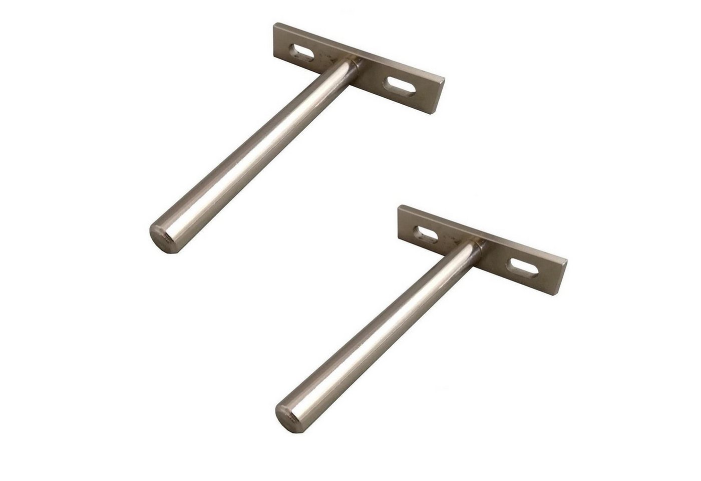 HOOZ Wandregalhalter Tablarträger 10 cm verdeckt stabil für Wand- & Bücherregal 2er Set, Fachbodenträger 2-tlg., Unsichtbare Schwerlast-Befestigung für Holz- und Schweberegale Bild 3