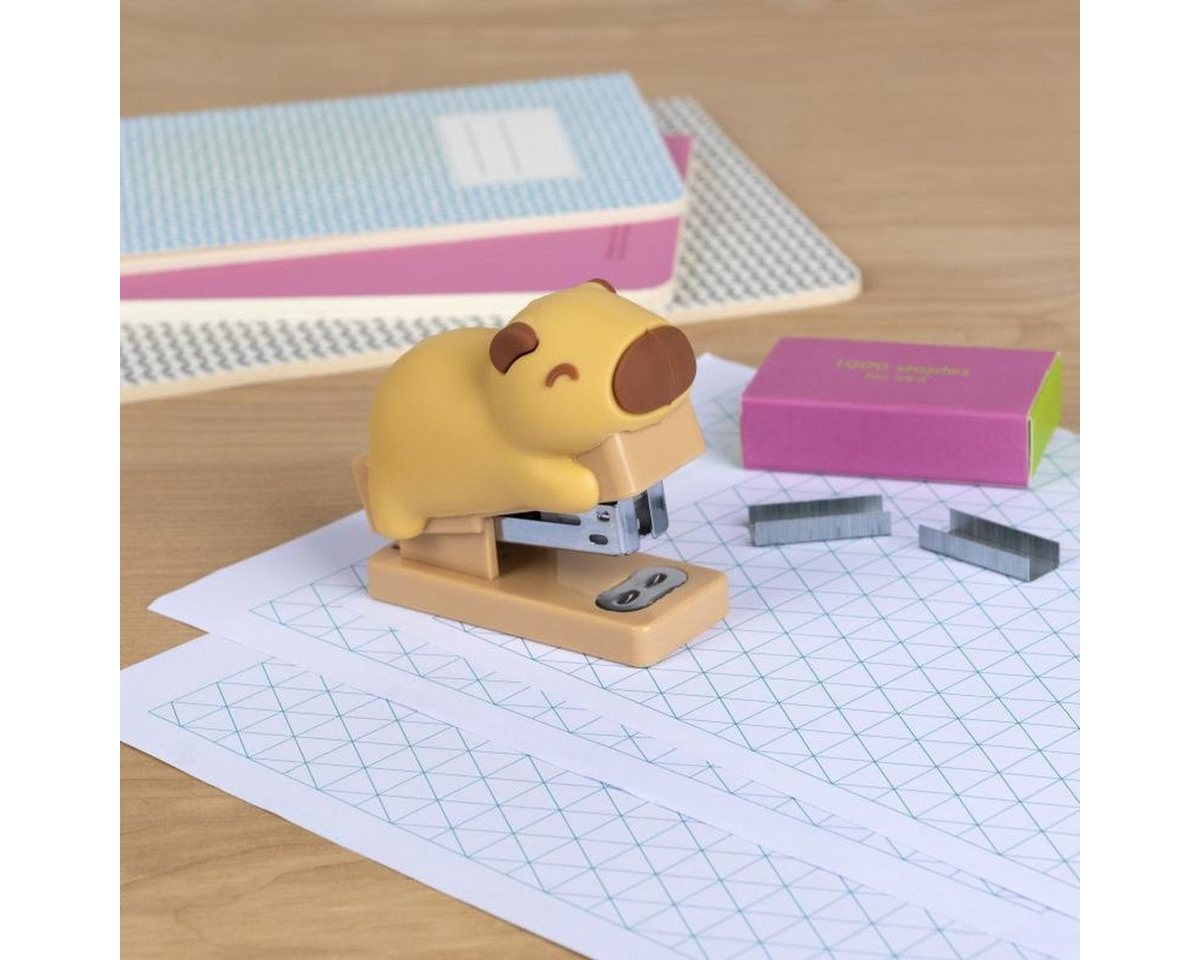 Rex London Heftgerät Mini-Hefter Capybara niedlich 1000 Klammern kompakt ab 2 Blatt Bild 4
