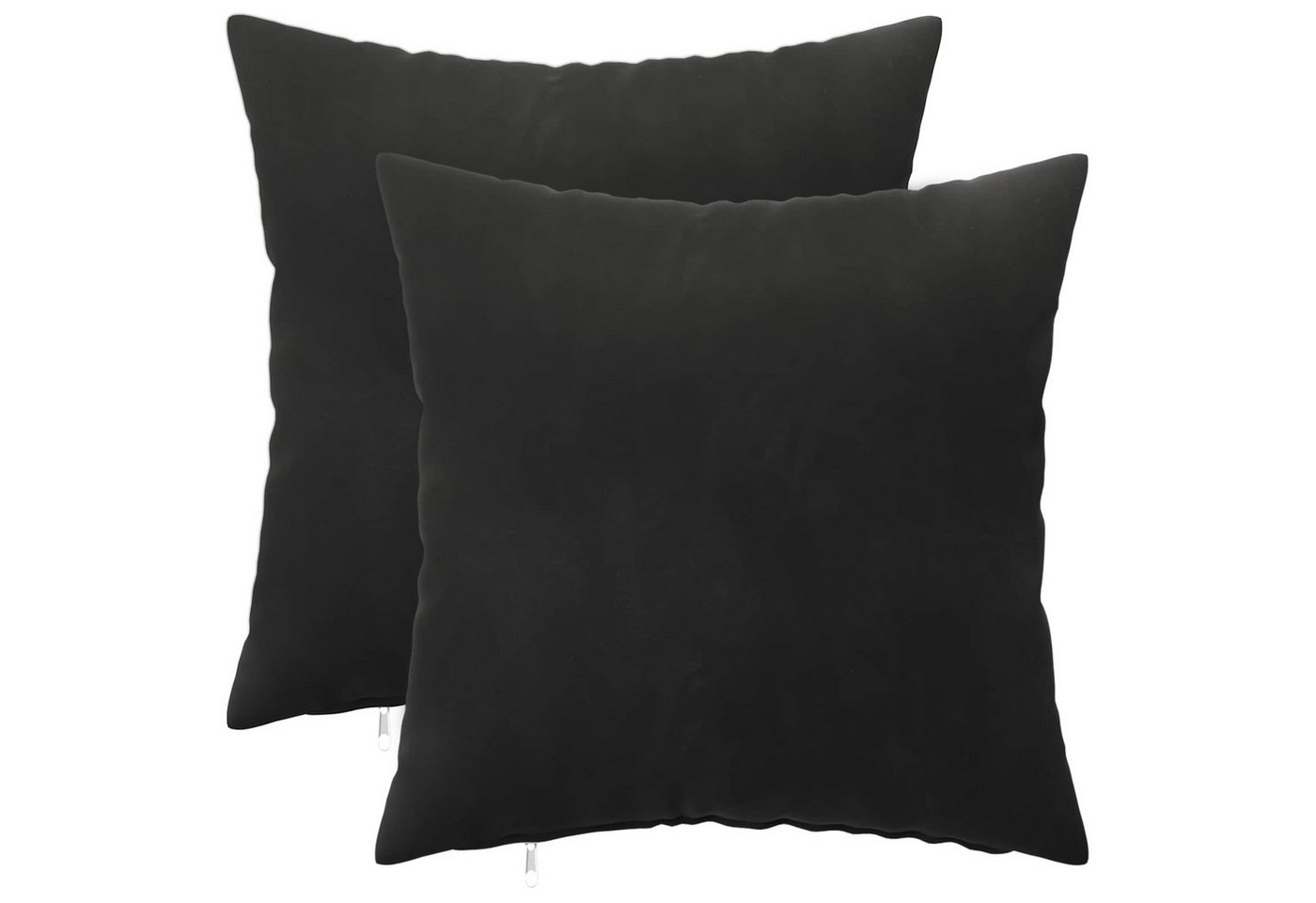 vidaXL Zierkissen Kissen mit Kissen HEERLEN 2 Stk. Schwarz Samt, (2 St) Bild 5
