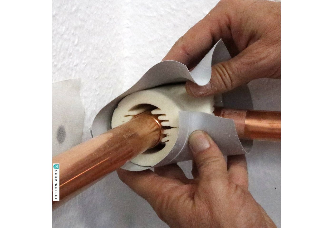 Scorprotect® Steinwolle PUR Rohrbögen mit PVC-Ummantelung 90 Grad Bild 4
