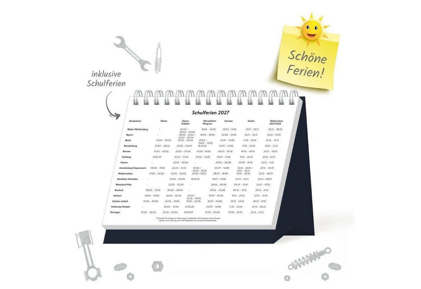 Trötsch Verlag Tischkalender TRÖTSCH - Aufstellwochenkalender DDR Fahrzeuge 2027 Bild 3