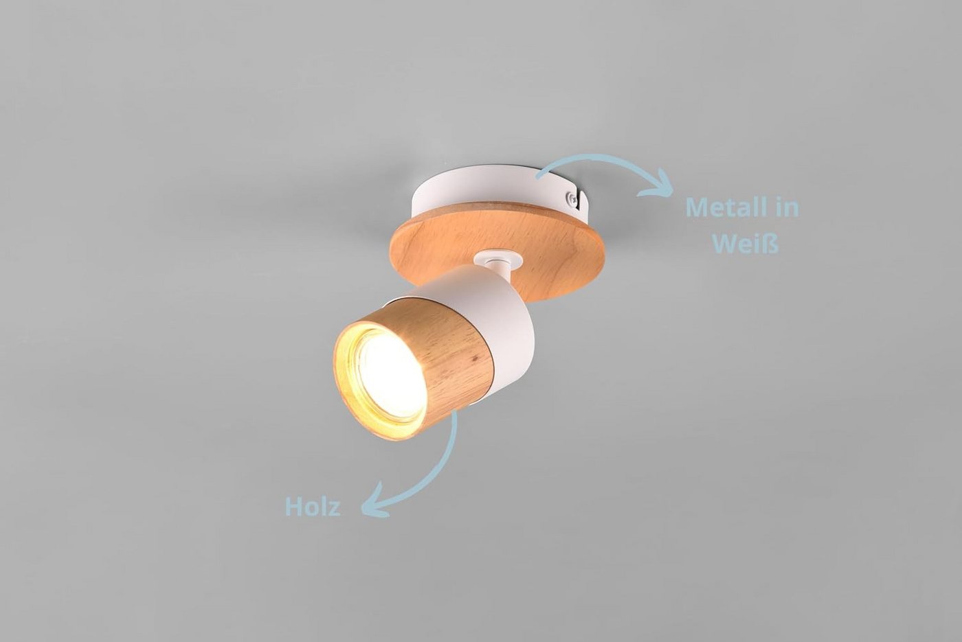 lightling Wandstrahler Arben, ohne Leuchtmittel, Wandspot, FLEXconnect, Schalter, GU10