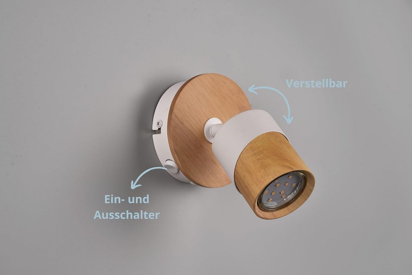 lightling Wandstrahler Arben, ohne Leuchtmittel, Wandspot, FLEXconnect, Schalter, GU10 Bild 5