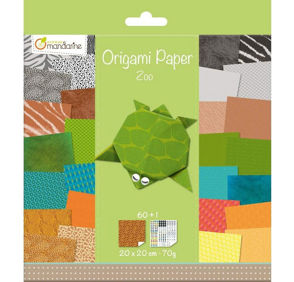 Avenue Mandarine Designpapier avenue mandarine Origami-Faltblätter "Zoo Bild 2