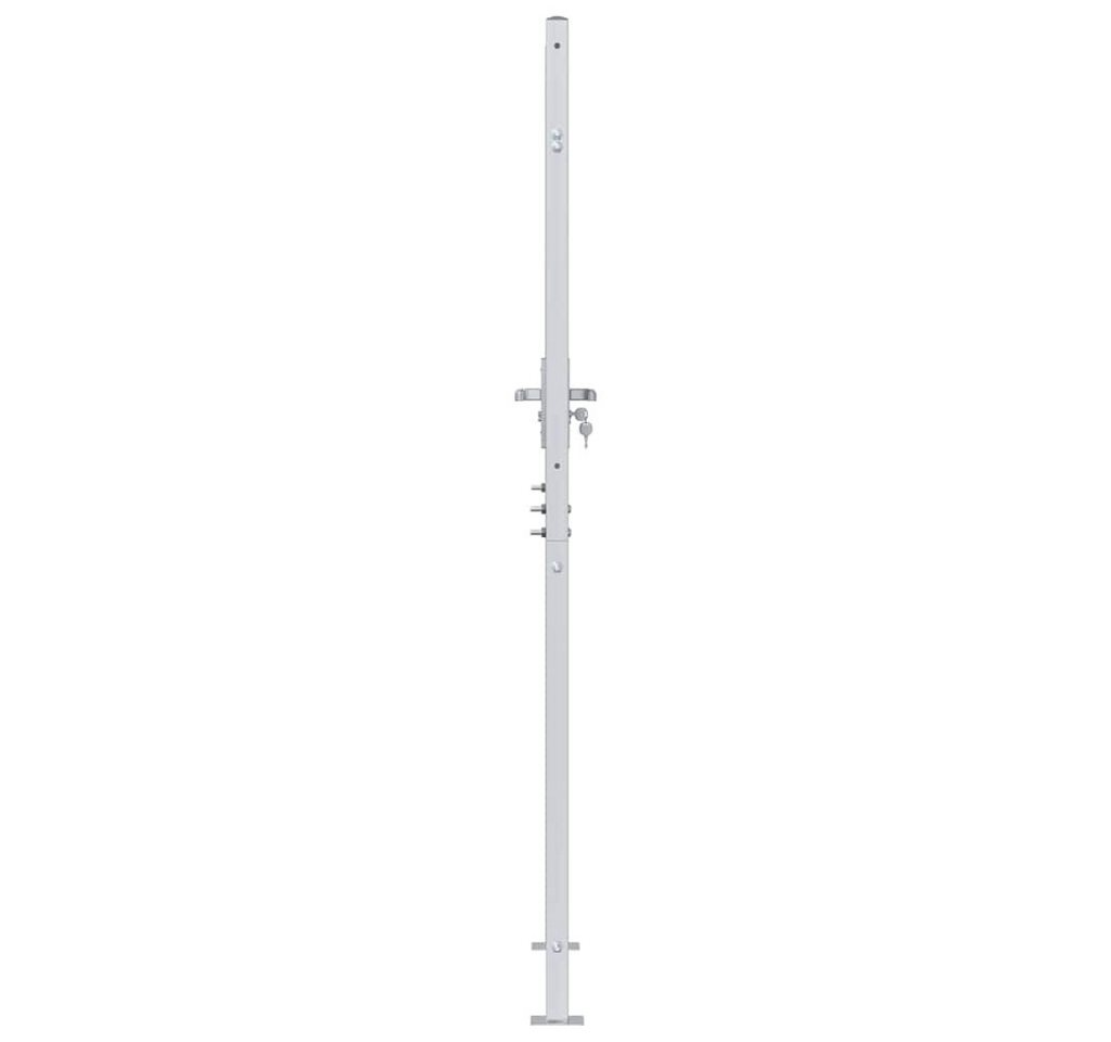vidaXL Gartentor, Gartentor mit Schloss Silber 96 x 180 cm Edelstahl Bild 3