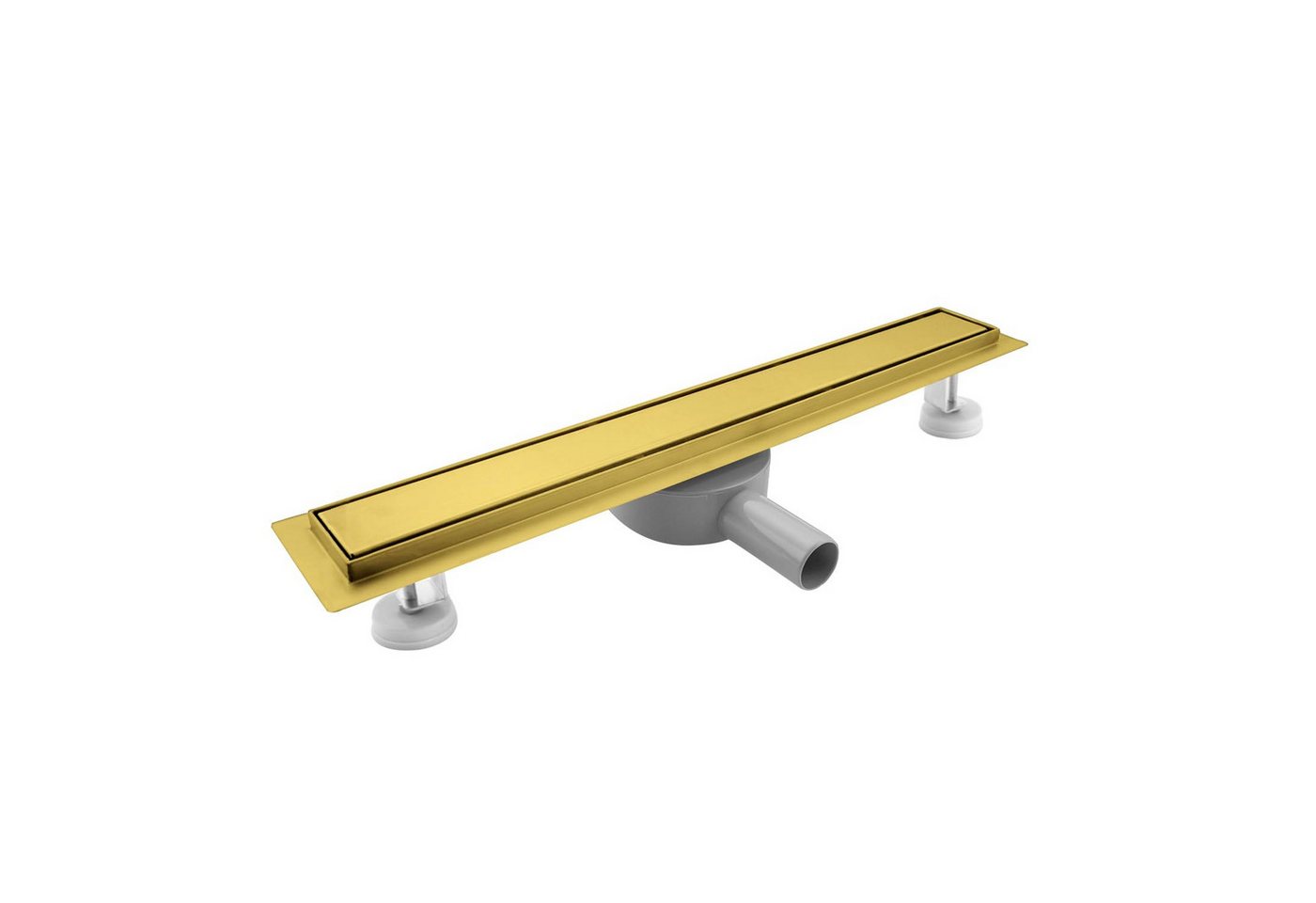 SaniteModar Duschrinne Gold, mit 360° Siphon, Haarsieb und 2-in-1 Wendedesign, 1-St., befliesbar, extra flacher Edelstahl-Bodenablauf 60cm Bild 2