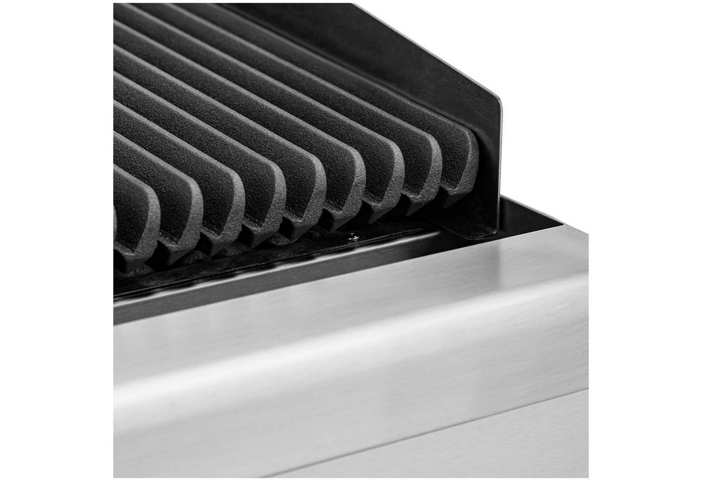 Royal Catering Gasgrill Lavastein-Grill Erdgas gerillte Grillplatte 50 x 47cm Tropfschale Bild 5
