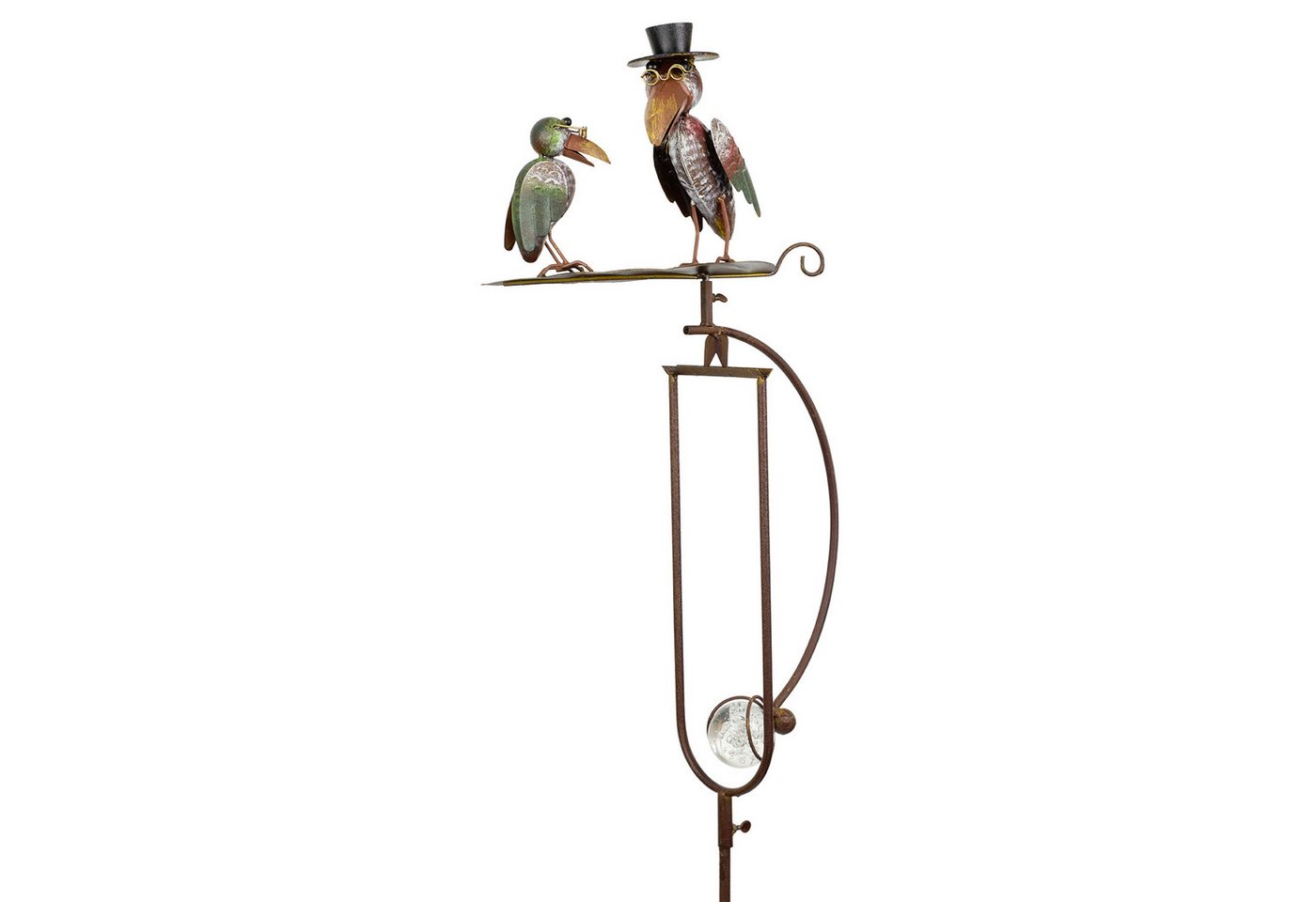 Moritz Gartenstecker Gartenstecker Vögel mit Pendel & Glaskugel 150 cm