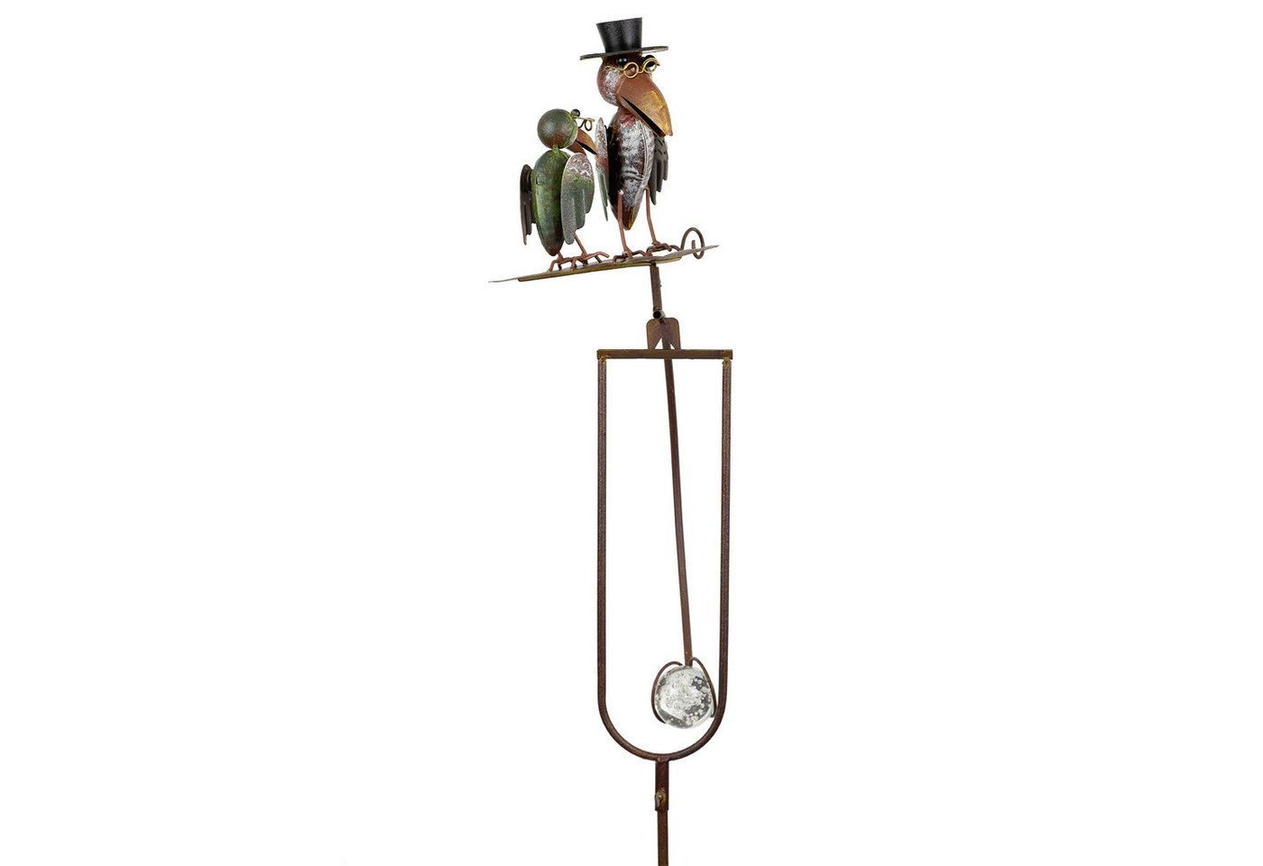 Moritz Gartenstecker Gartenstecker Vögel mit Pendel & Glaskugel 150 cm Bild 2