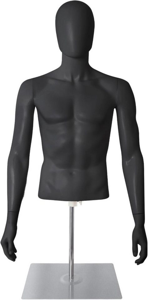 SHAREWIN Schneiderpuppe mit stabilem Metallfuß, Herren-Torso Schaufensterpuppe, höhenverstellbar 32–48 Zoll Bild 3