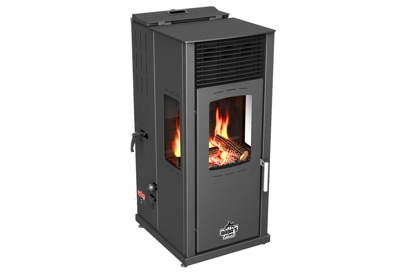 Baba's Kaminofen Eco Plus Hybridofen Pellets und Holz Kombiofen Pelletofen ohne Strom, 8 kW, Dauerbrand, Dauerbrandofen, Holzofen Holz Ofen Kamin Bild 3