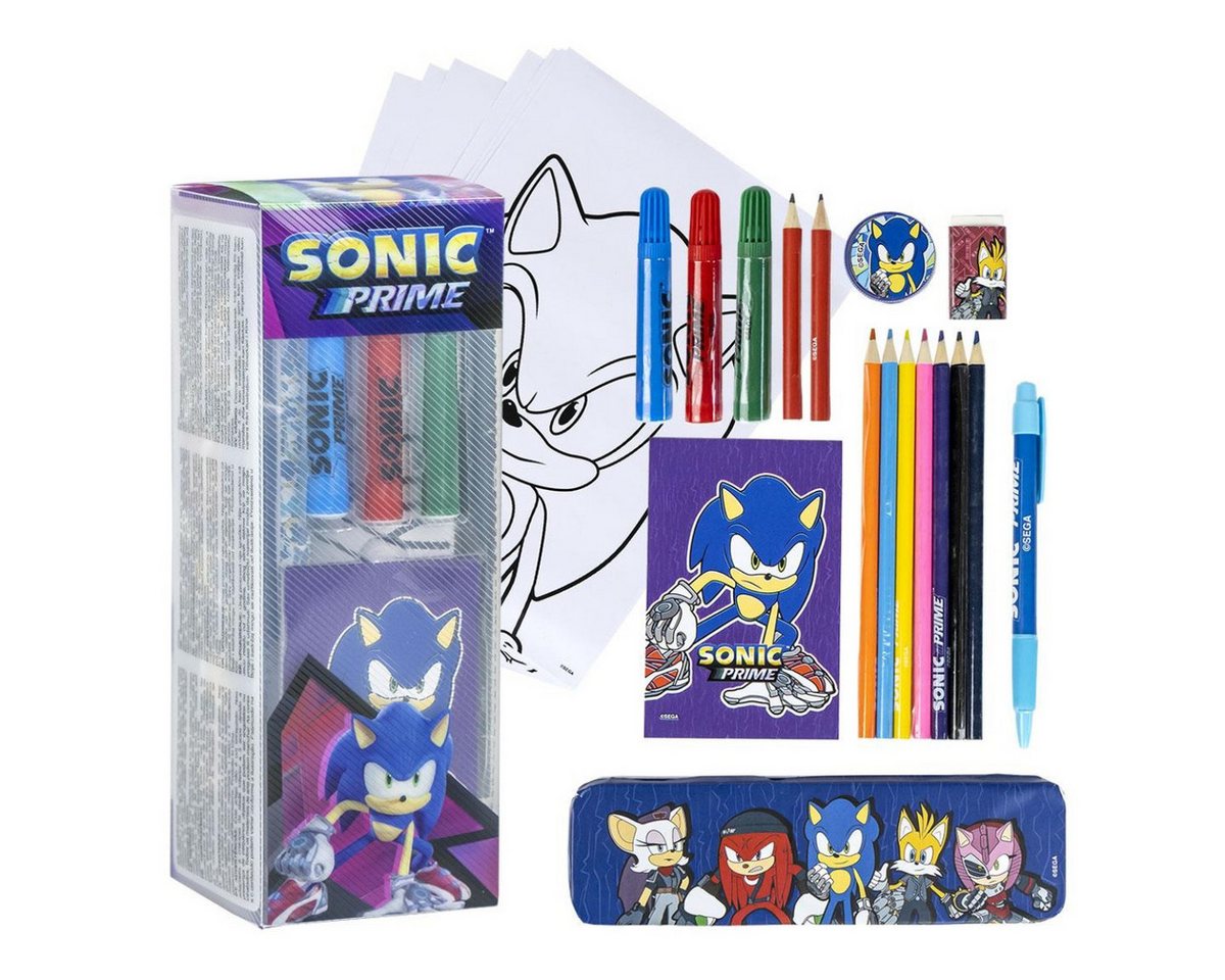 Sonic The Hedgehog Malvorlage Farbset für Kinder Mal- & Bastelspaß im praktischen Format Bild 5