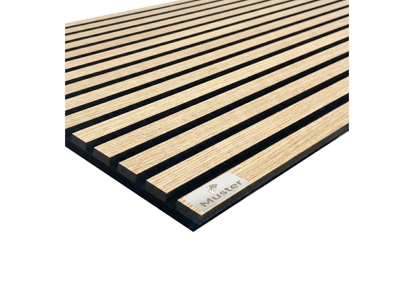 tktrading24 Wandpaneel Akustikpaneel mit Holzfurnier in heller Eiche - 2700x600 mm, BxL: 12x15 cm, (1-tlg) Bild 3