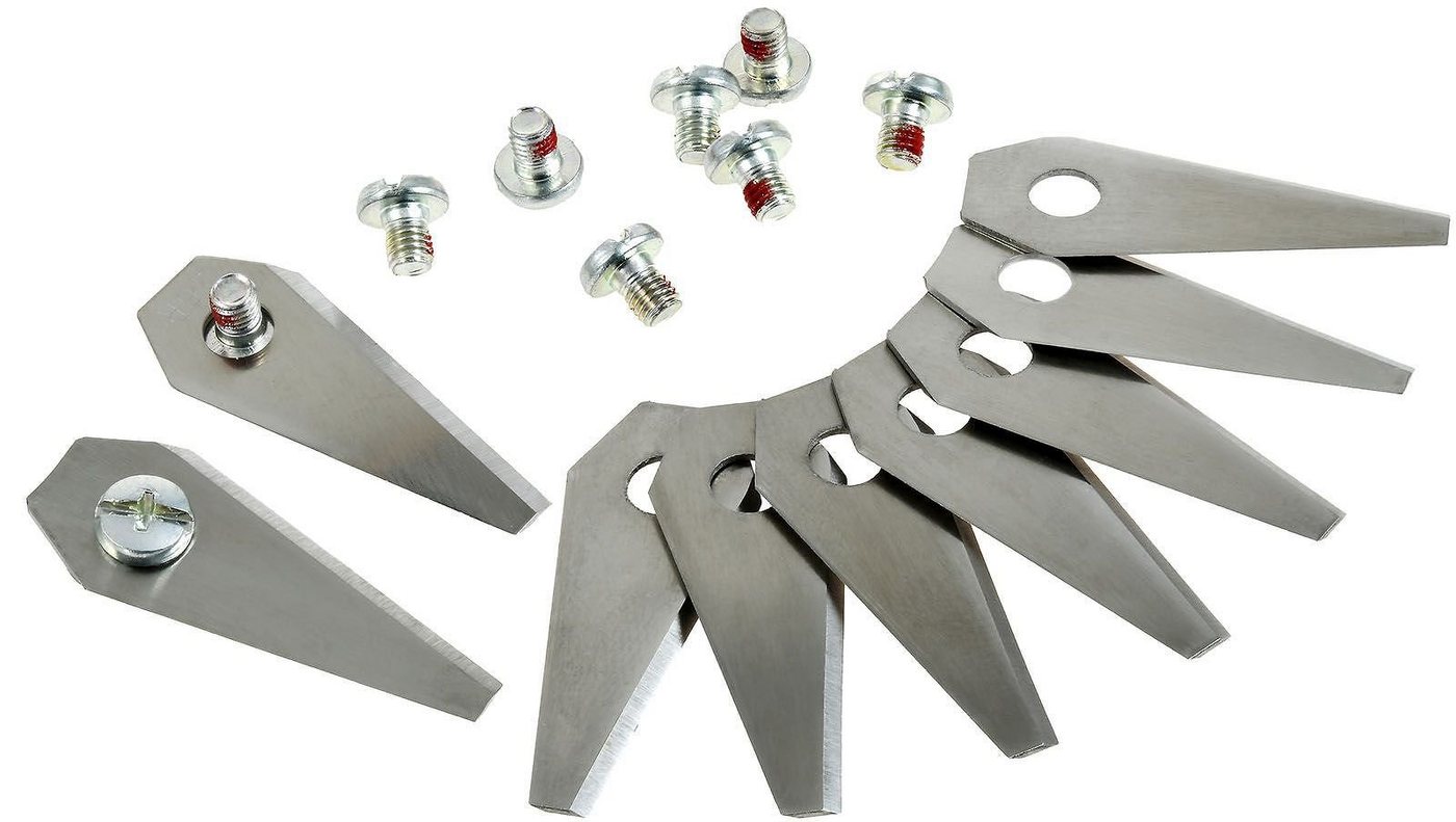 Powery Rasenmähermesser 9x Ersatz-Messer- Schneid-Klingen 1,00mm für Bosch Indego Mähroboter