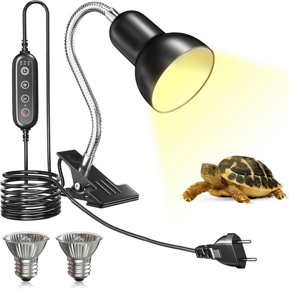 FELIXLEO Infrarotlampe Wärmelampe für Schildkröten, E27 Terrarien Wärmelampe mit Timer, 1-tlg. Bild 3