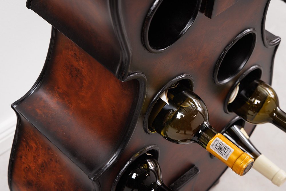 riess-ambiente Weinregal CELLO 133cm braun, Einzelartikel 1-tlg., Wohnzimmer · Massivholz · 10 Flaschen · Landhausstil · Küche · Design