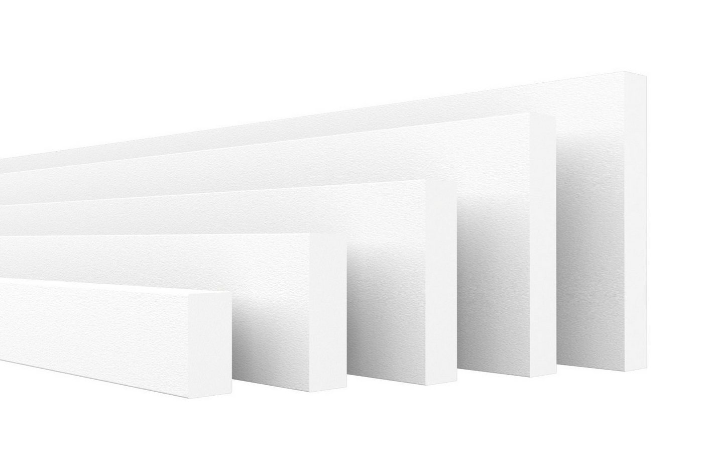 HEXIMO Stuckleiste, 30.6 Meter / 18 Leisten, Flachleisten, XPS Styropor Trockenbau Flachleisten für Wand Deckenabschlussleiste Styropordeckenleisten (30.6 Meter HFL 4) Bild 3